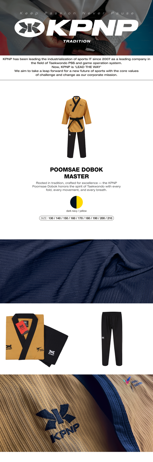 Poomsae Master Dobok  M F