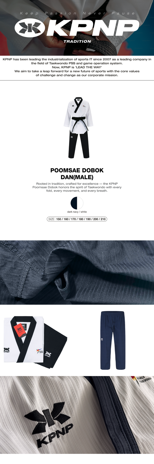 Poomsae dan male dobok