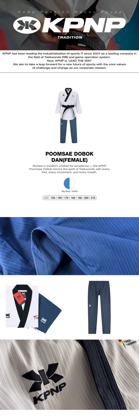 Poomsae dan female dobok